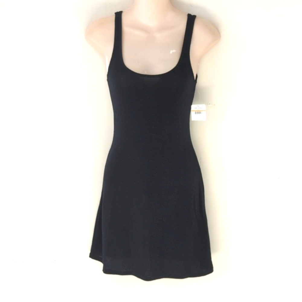 Intimately Free People Black Shimmer Bodycon Tank Top Dress S